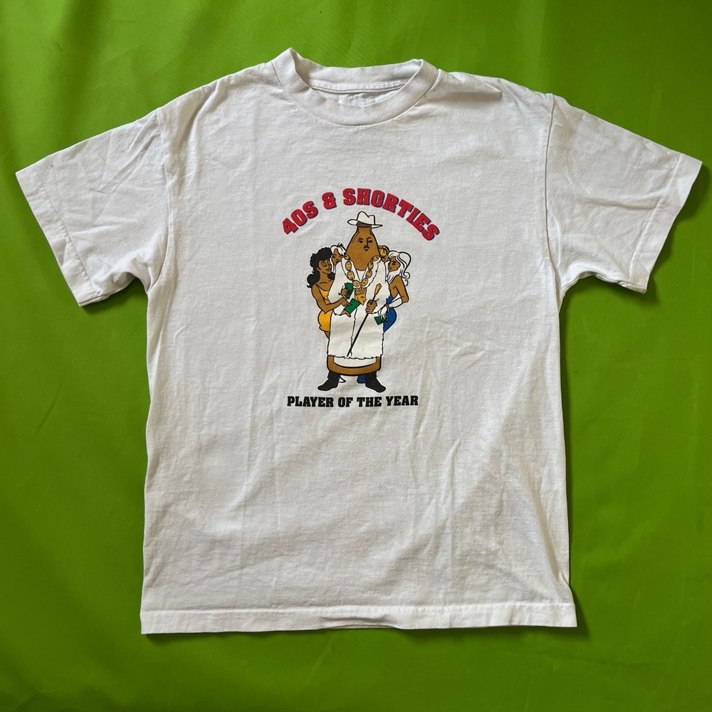 40s & Shorties Mens Player of the Year Graphic T-Shirt White Medium